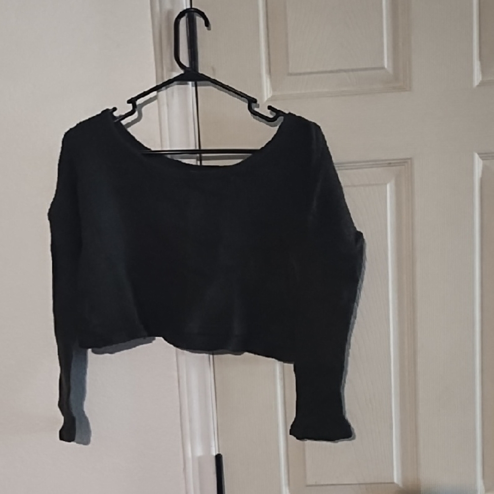 Dark Green  Cropped Sweater